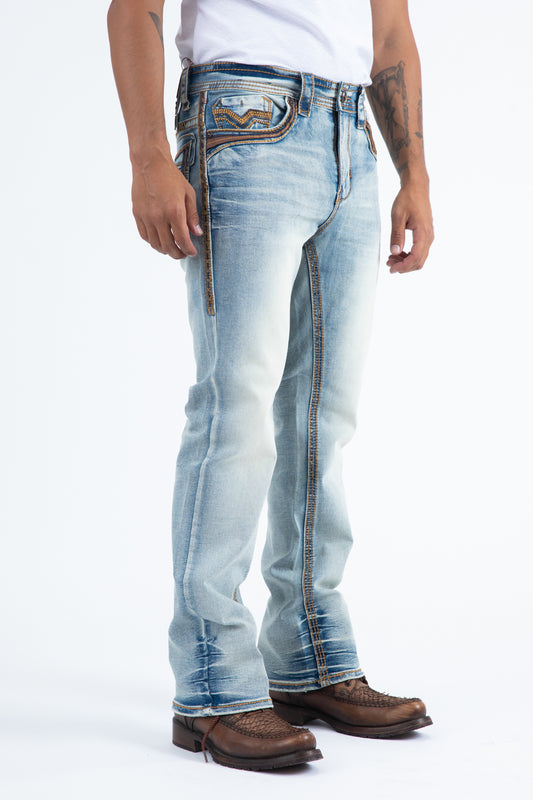 Holt Slim Boot Cut Jean - Light Blue