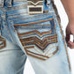 light blue slim boot cut jean men holt platini back pocket