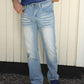 blue boot cut jean men holt platini detail