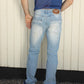 light blue slim boot cut jean men holt platini back