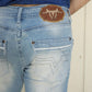 blue boot cut jean men platini back pocket detail