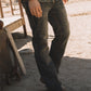 dark stone corded chevron bootcut jean men platini back