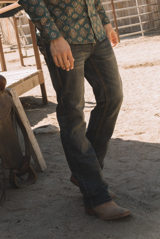Holt Slim Boot Cut Jean - Dark Stone