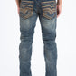 dark stone slim boot cut jean men holt platini back