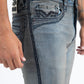 gray corded chevron bootcut jean men platini back
