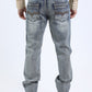 stone wash boot cut jean men holt platini back
