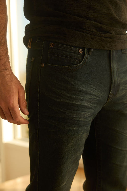 navy boot cut jean men platini detail-2