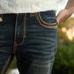 Holt Men's Dark Stone Slim Boot Cut Jeans