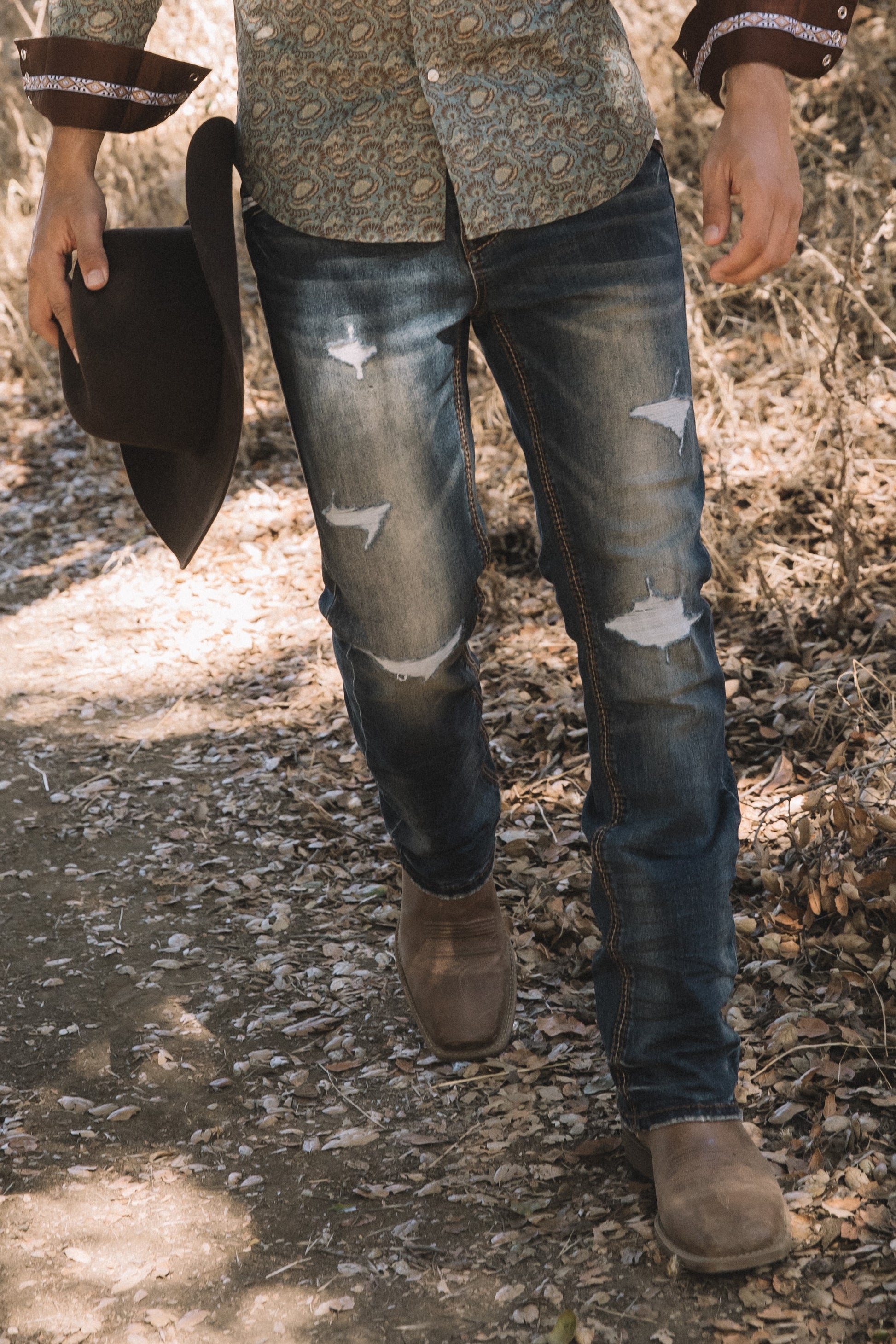 indigo slim boot cut jean men holt platini