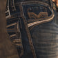 dark stone corded chevron bootcut jean men platini back