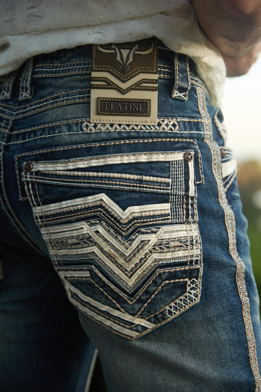 Holt Slim Boot Cut Jean - Denim Blue image 1