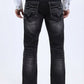 Men with Holt Ridge Chevron Slim Boot Cut Jean - Black, Platini back