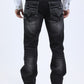 Men with Holt Ridge Chevron Slim Boot Cut Jean - Black, Platini back