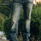 blue denim slim boot cut jean men holt platini front lifestyle