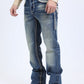 blue denim slim boot cut jean men holt platini side
