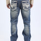 blue denim slim boot cut jean men holt platini back