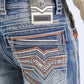 light blue slim bootcut jean men holt  ridge chevron platini close up stitching pocket