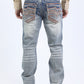 light blue slim bootcut jean men holt ridge chevron platini back