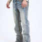 light denim blue slim boot cut jean men holt ridge chevron platini side