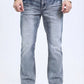 slate grey ridge chevron bootcut jean men platini front