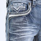 slate grey ridge chevron bootcut jean men platini front pocket
