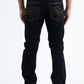 Men Holt Solid Tonal BootCut Jean - Black Platini back