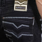 black solid wash bootcut jean men platini back
