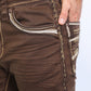 brown holt solid wash bootcut jean platini pocket detail