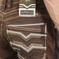 brown holt solid wash bootcut jean platini detail