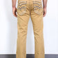 sand holt solid wash bootcut jean platini back