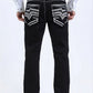 dark night holt summit chevron bootcut jean platini back