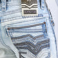 ice wash summit chevron bootcut jean men platini back pocket