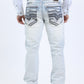 ice wash summit chevron bootcut jean men platini back