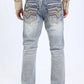 Holt Summit Chevron Slim Boot Cut Jean - Light Blue, Platini back