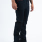 black two-tone bootcut jean men platini side