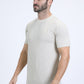 beige jaguar stripe tee side platini