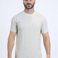 beige jaguar stripe tee front platini