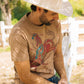 khaki cowboy rodeo print tee lifestyle platini