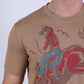 khaki cowboy rodeo print tee detail platini