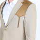 khaki western sport suit suede yokes men platini detail