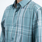 Kid's Checkered Long Sleeve Blue Shirt