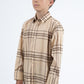 Kid's Checkered Long Sleeve Khaki/Brown Shirt