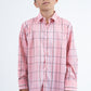 Kid's Checkered Long Sleeve Pink Shirt