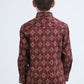 burgundy kids aztec print dress shirt platini back