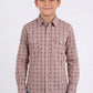 pink kids aztec stripe western shirt platini front