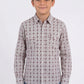 white kids aztec stripe western shirt platini front