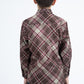 Kid's Checkered Long Sleeve Brown Shirt
