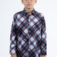 Kid's Checkered Long Sleeve Lt. Grey Shirt