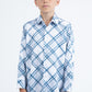 Kid's Checkered Long Sleeve White Shirt