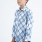 Kid's Checkered Long Sleeve White Shirt